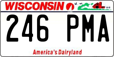 WI license plate 246PMA