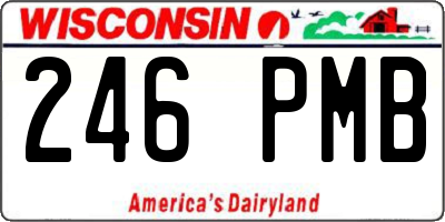 WI license plate 246PMB