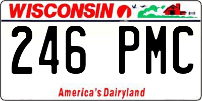 WI license plate 246PMC