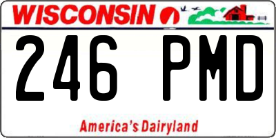 WI license plate 246PMD