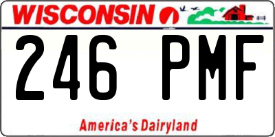 WI license plate 246PMF