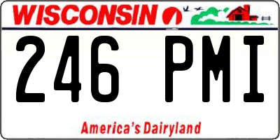 WI license plate 246PMI