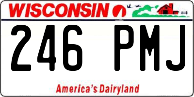 WI license plate 246PMJ