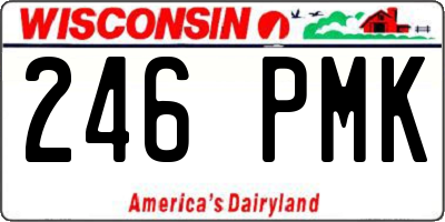 WI license plate 246PMK