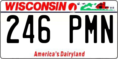 WI license plate 246PMN