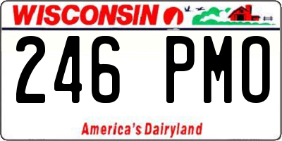 WI license plate 246PMO