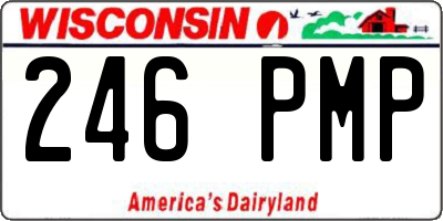 WI license plate 246PMP