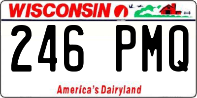 WI license plate 246PMQ