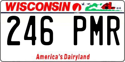 WI license plate 246PMR