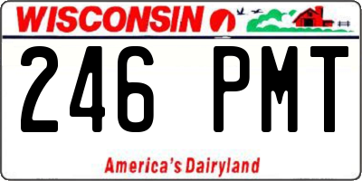WI license plate 246PMT