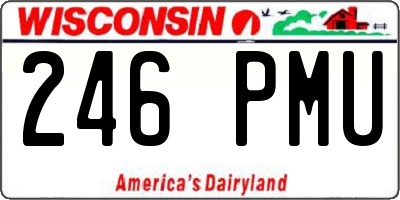 WI license plate 246PMU