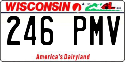 WI license plate 246PMV
