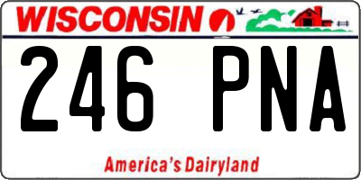 WI license plate 246PNA