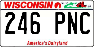 WI license plate 246PNC