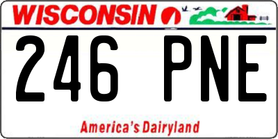 WI license plate 246PNE