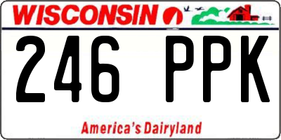 WI license plate 246PPK