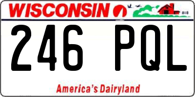WI license plate 246PQL