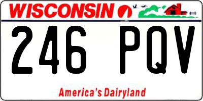 WI license plate 246PQV
