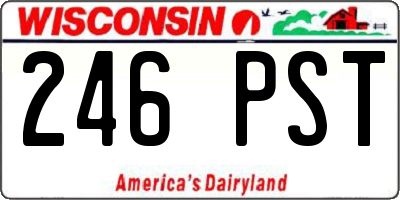 WI license plate 246PST
