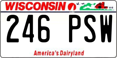 WI license plate 246PSW