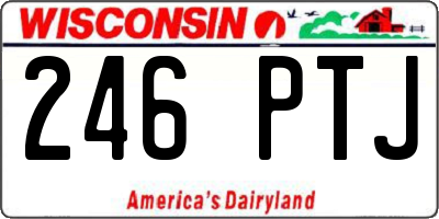WI license plate 246PTJ