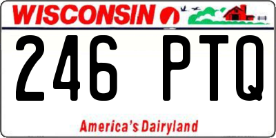 WI license plate 246PTQ