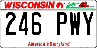 WI license plate 246PWY