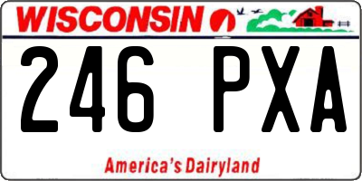 WI license plate 246PXA