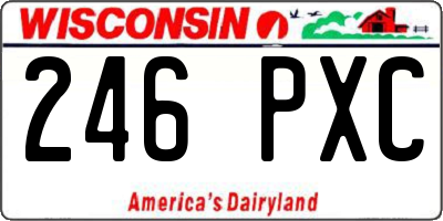 WI license plate 246PXC