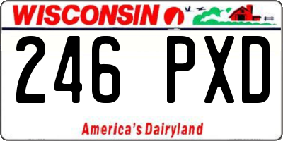 WI license plate 246PXD