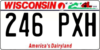 WI license plate 246PXH