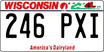 WI license plate 246PXI