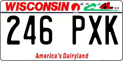WI license plate 246PXK