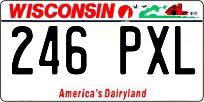 WI license plate 246PXL