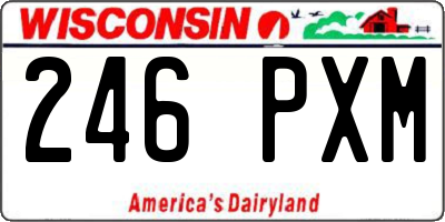 WI license plate 246PXM