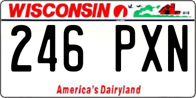 WI license plate 246PXN