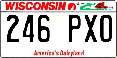 WI license plate 246PXO