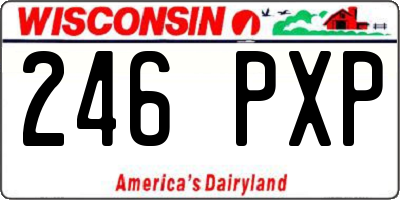 WI license plate 246PXP