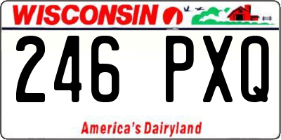 WI license plate 246PXQ