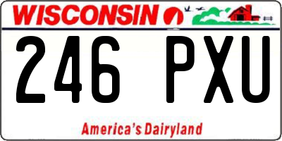 WI license plate 246PXU