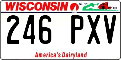 WI license plate 246PXV