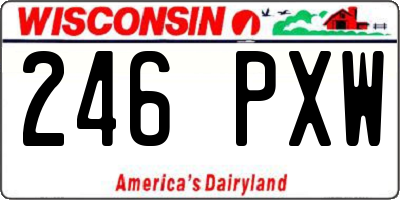WI license plate 246PXW