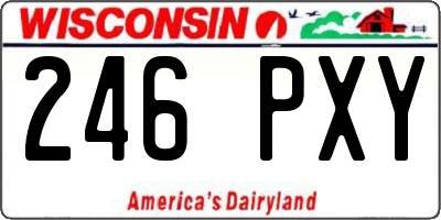 WI license plate 246PXY