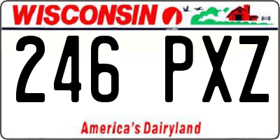 WI license plate 246PXZ