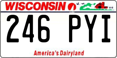 WI license plate 246PYI