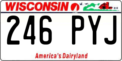WI license plate 246PYJ