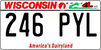 WI license plate 246PYL