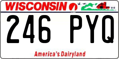 WI license plate 246PYQ