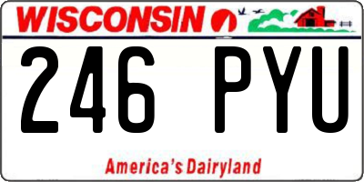 WI license plate 246PYU