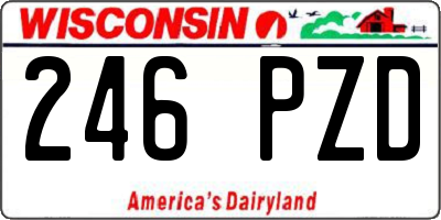 WI license plate 246PZD